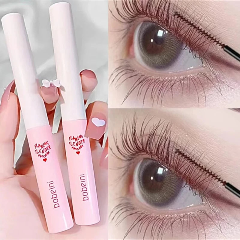 Silk Fiber Matte Mascara Makeup Ultra-Fine Brush Lengthens Eyelashes Waterproof Fast Dry Brown Black Curling Mascara Comestics Zpaxo
