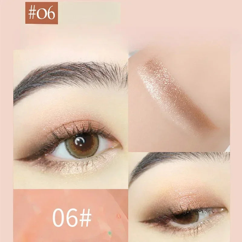 Shimmer Double Eyeshadow Stick Waterproof Long Lasting Two Tone Zpaxo 06