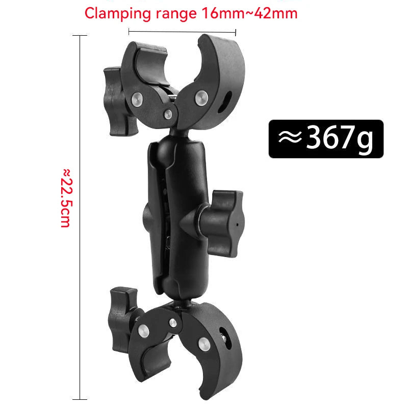 Double Clamp Camera Mount Arm Clip Crab Support Motorcycle Handlebar Zpaxo C