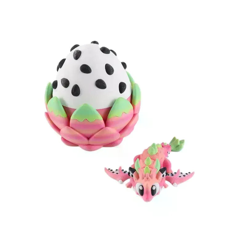 3D Printed Cute Silly Dragon Fruit Food Egg Plastic Ornaments Desktop Zpaxo