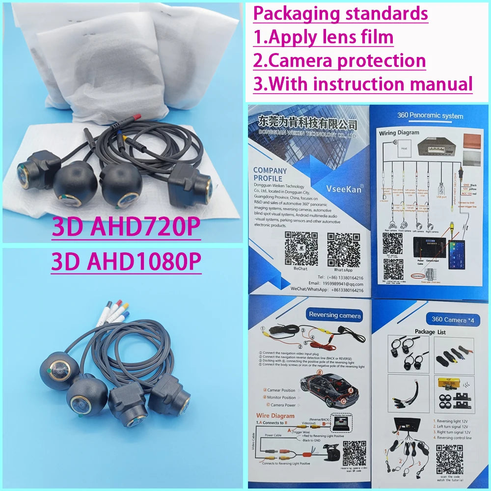 Car 360 Panoramic Camera SN307-6048 WDR Technology 1080P HD Zpaxo