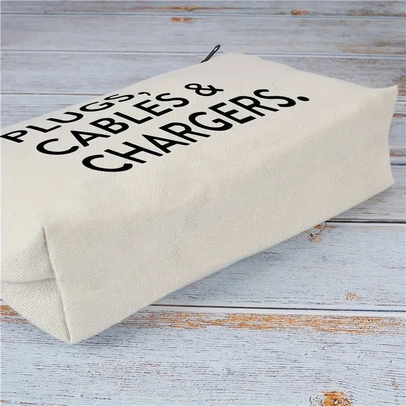 Canvas charger cable storage bag, tool and accessory storage bag, storage coin purse. Zpaxo