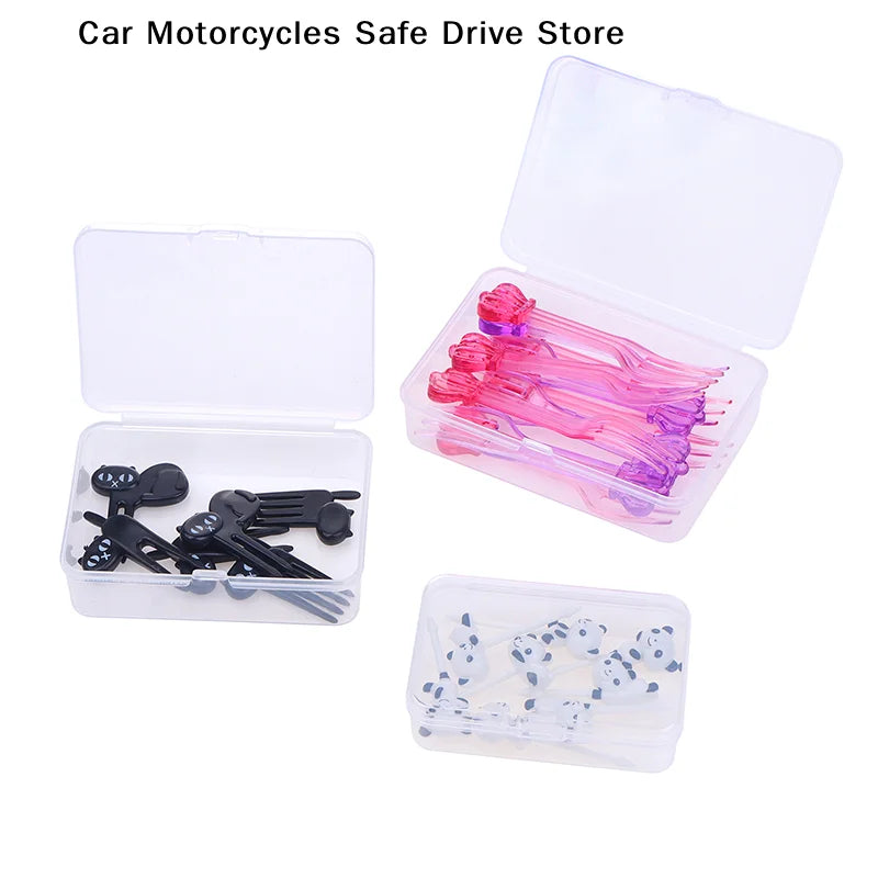 CM1 Transparent Fruit Fork Storage Box Plastic Electronic Components