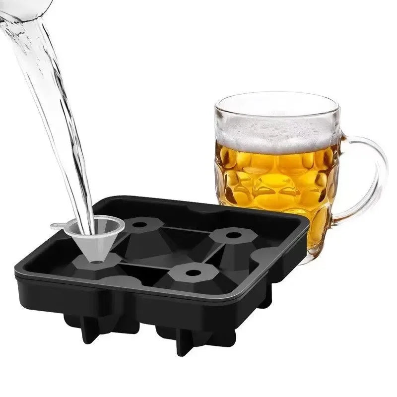 Creative 3D Silicone Ice Cube Tray, Ice Cube Trays for Freezer, Easy Release Ice Cube Molds for Whiskey, Cocktail, Chocolate Zpaxo