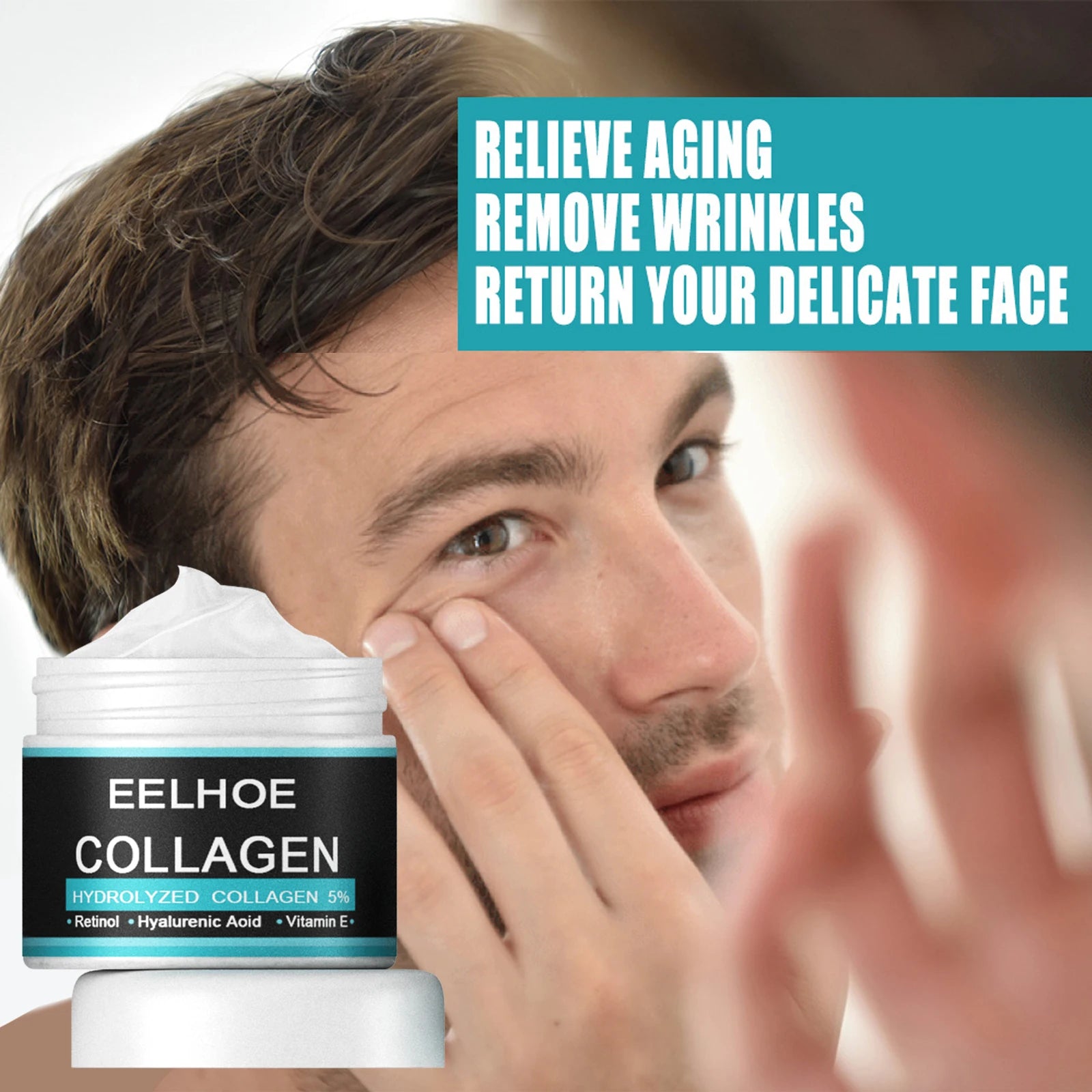 Men's Collagen Anti-Wrinkle Face Cream | Hyaluronic Acid Men's Face Cream Zpaxo
