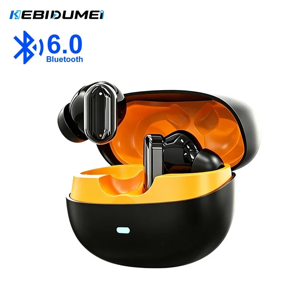 KEBIDUMEI Bluetooth 6 0 Earphones Wireless Ear Earbuds 38ms Low