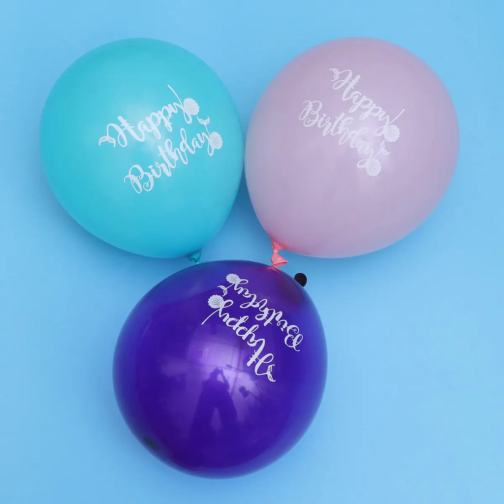 Mermaid Printing Balloons Confetti Latex Birthday Party Supplies