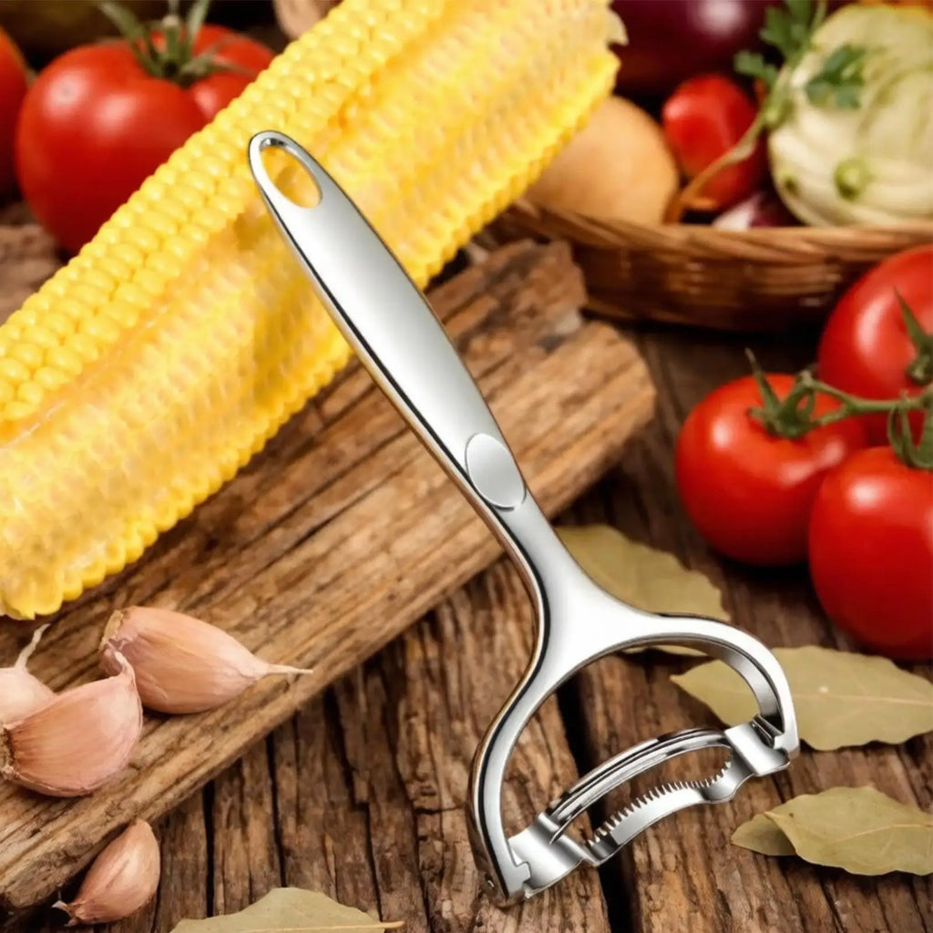 Corn Peeler Stainless Steel Kernel Remover Ergonomic Cob Cutter Heavy