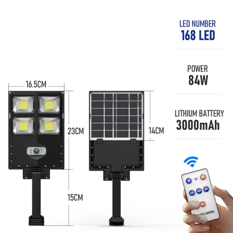 12000LM Solar Street Lights Outdoor Waterproof Brightness Motion Zpaxo 168LED-B2 China Mainland