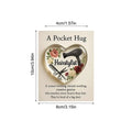 Heart Hug Pocket 2D Shaped Souvenir Appreciation Inspirational Card