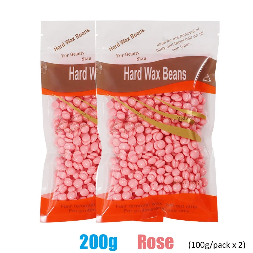 200ML Wax Heater Machine For Hair Removal Wax-Melting Pot Body Hair Remove With Packaging Box Waxing Kit Hair Removal Machine Zpaxo 200g-Rose