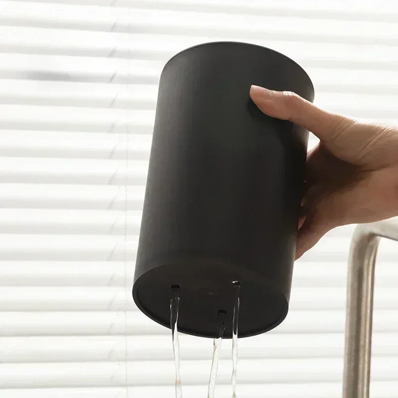 Black Rotating Knife Block Holder – Multifunctional Storage Rack Knife Storage Block Zpaxo