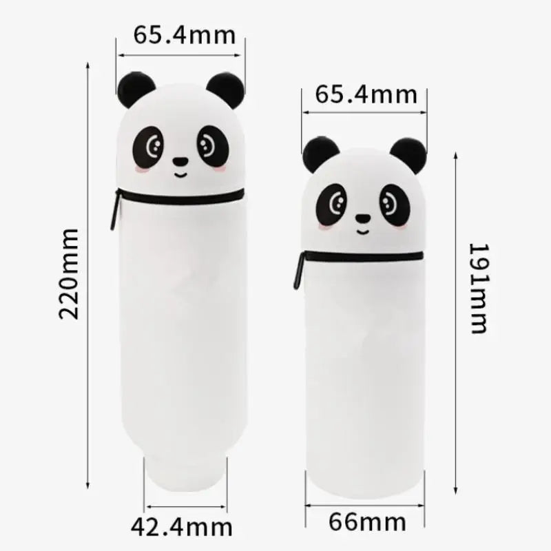 Panda Telescoping Silicone Pencil Case – High-Capacity Pen Holder