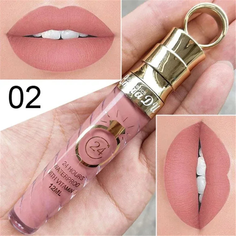 20 Colors Matte Lip Gloss Waterproof Long Lasting Shimmer Liquid