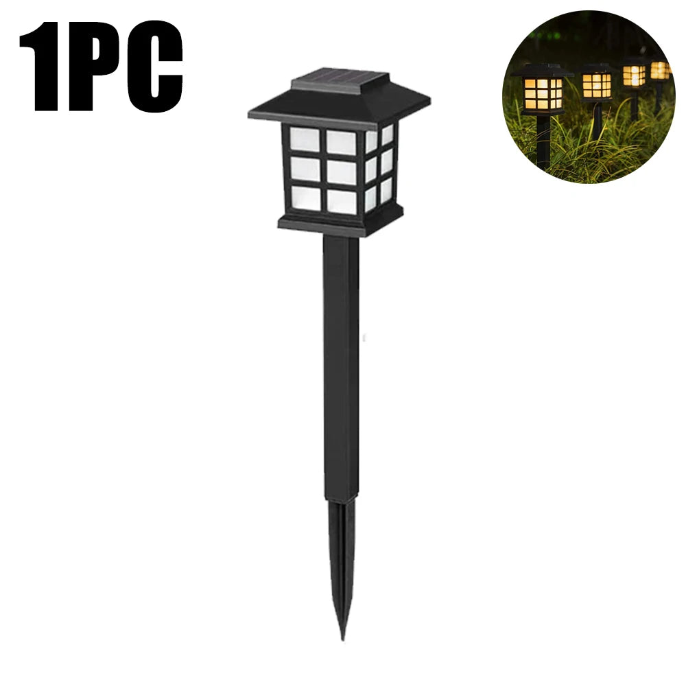 1 Solar Pathway Garden Lights Outdoor Waterproof Landscape Yard Patio Zpaxo Warm light 1pc