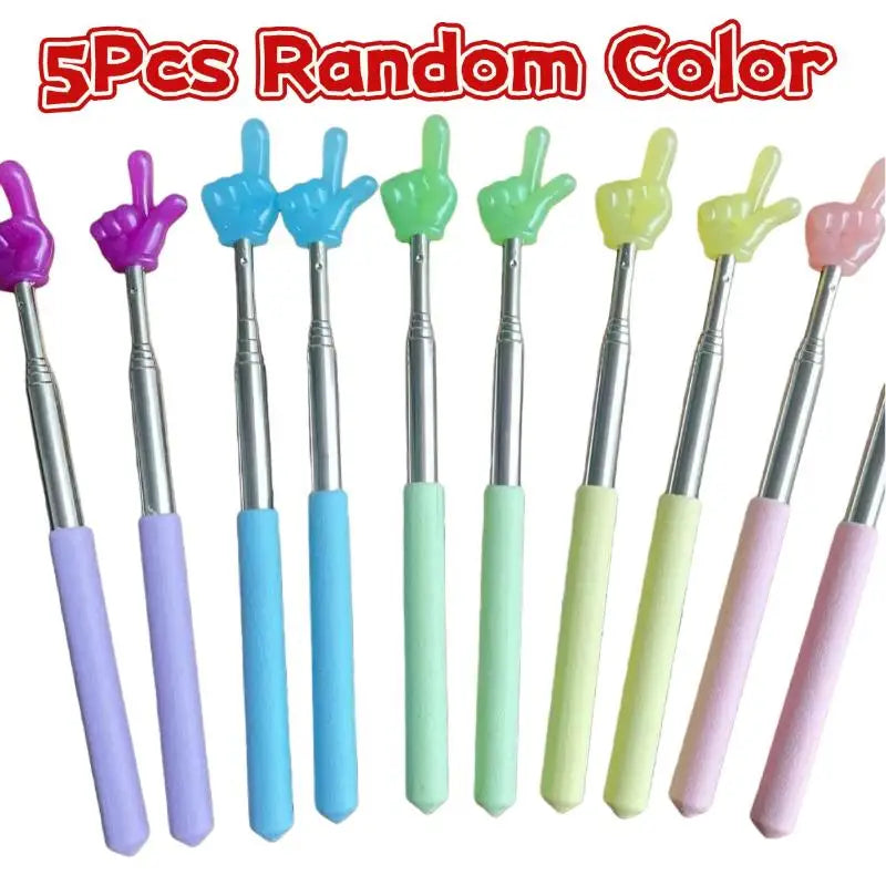 5/10Pcs Glow-In-The-Dark Retractable Finger Reading Stick For Reading,Teaching Stick Finger Reading Stick School Office Supplies Zpaxo A1
