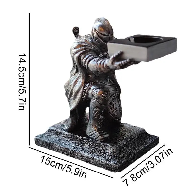 Watch Stand Charging Dock for Apple Watch, Cartoon Charging Desktop Bracket Smartwatch Holder Black Warrior Figurine Support Zpaxo