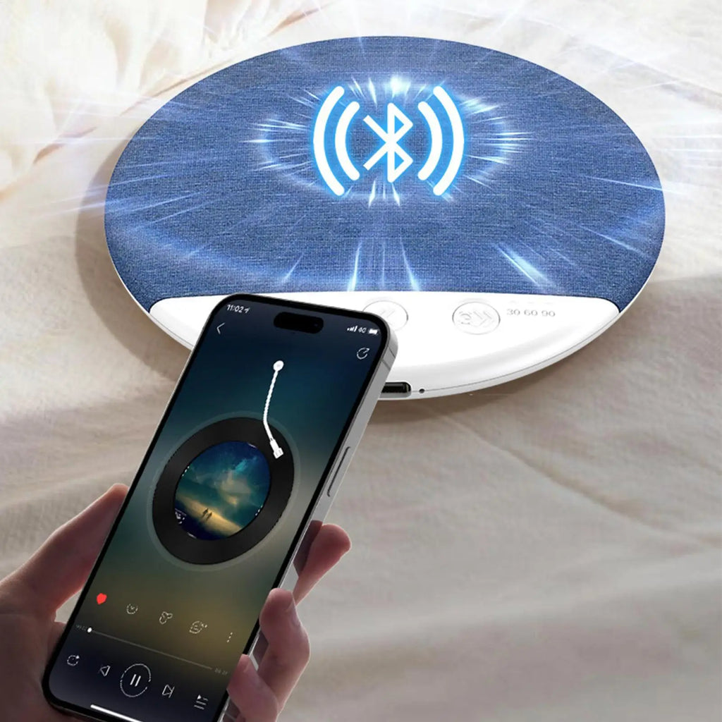 Pillow Speaker Under Wireless Sleep White Noise Bone Conduction Mini