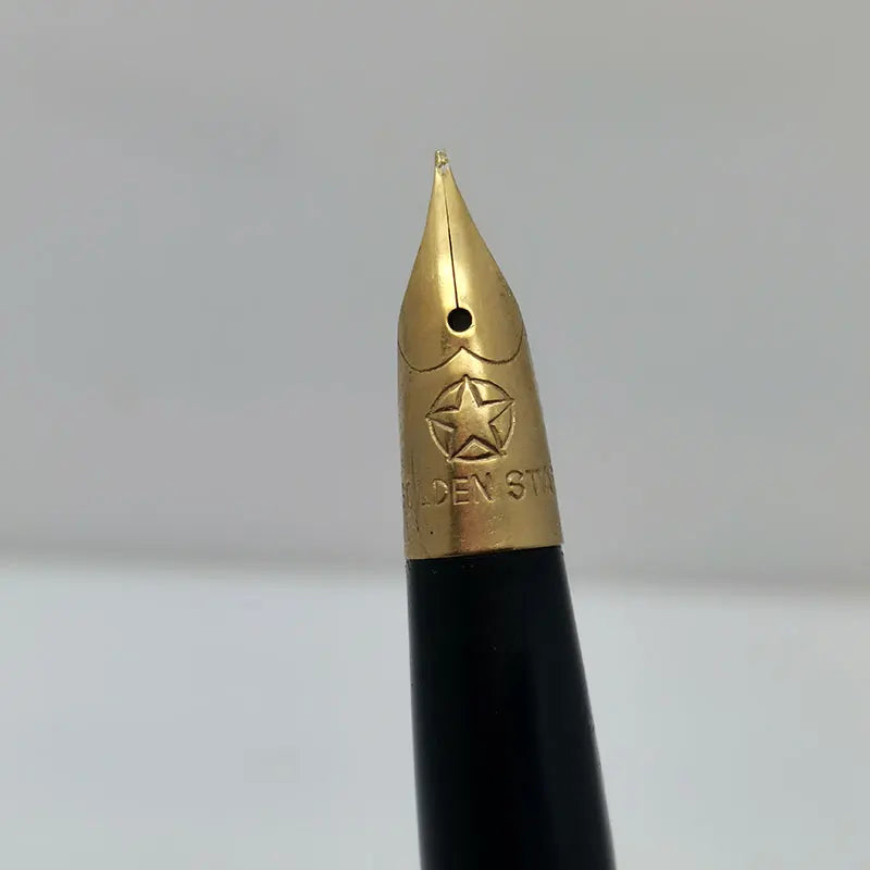 New Old Vintage Jinxing 919 Iridium Fountain Pen Black Nib Fine Writing Stationery Gift Metal Bar 1990S Zpaxo