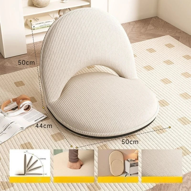 Foldable Backrest Tatami Lounger Sitting Sleeping Small Space Bed Bay
