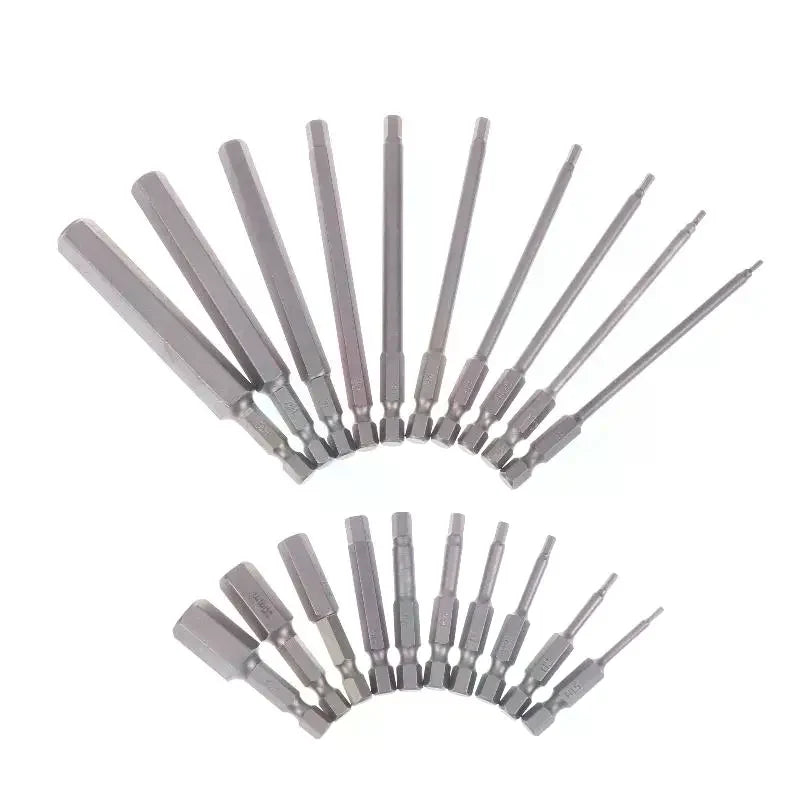 Hex Shank Magnetic Head Screw Driver 50 Screwdriver Bits H1 5-H12 Nut Zpaxo