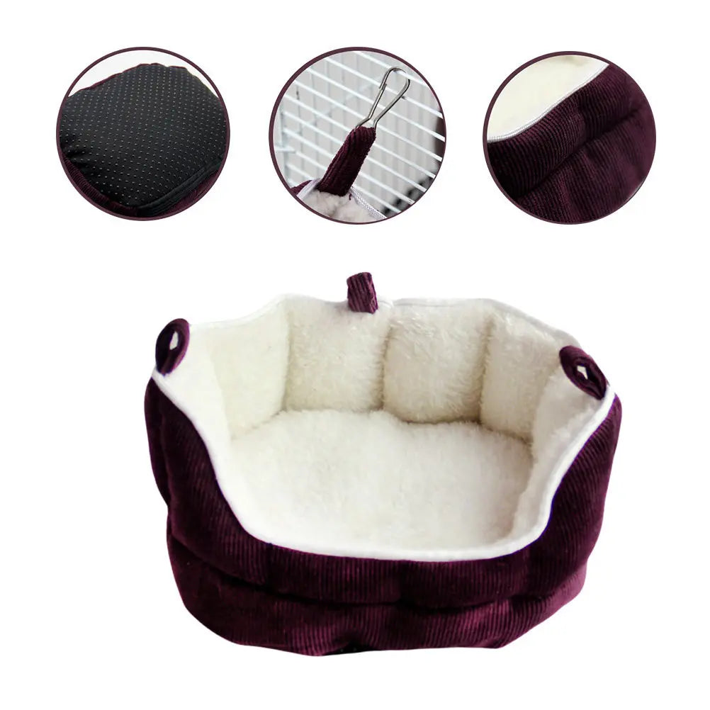 Small Pet Bed Hanging Cotton Sofa Cozy Sleeping Zipper Design Easy
