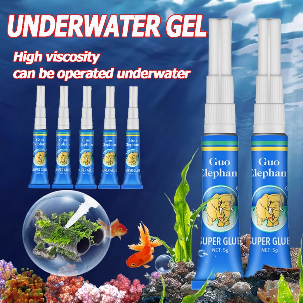 3/5/10Pcs Fish Tank Landscaping Moss Glue Aquarium Aquatic Water Grass Stick Fixing Glue Aquatic Plants Driftwood Underwater Gel Zpaxo