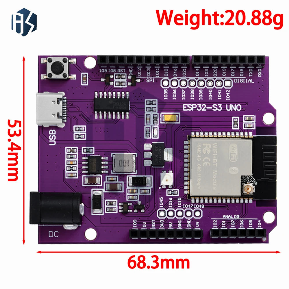 D1 ESP32-S3 Wifi+bluetooth 16MB Flash UNO R3 Board Module CH340 N16R8 Zpaxo