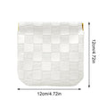 Small Auto-Closure Makeup Bag – Cosmetic & Jewelry Pouch Cosmetic Pouch Zpaxo White CN