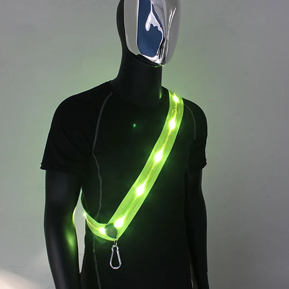 Reflective Straps Rechargeable LED Running Belt Men Women Night Zpaxo