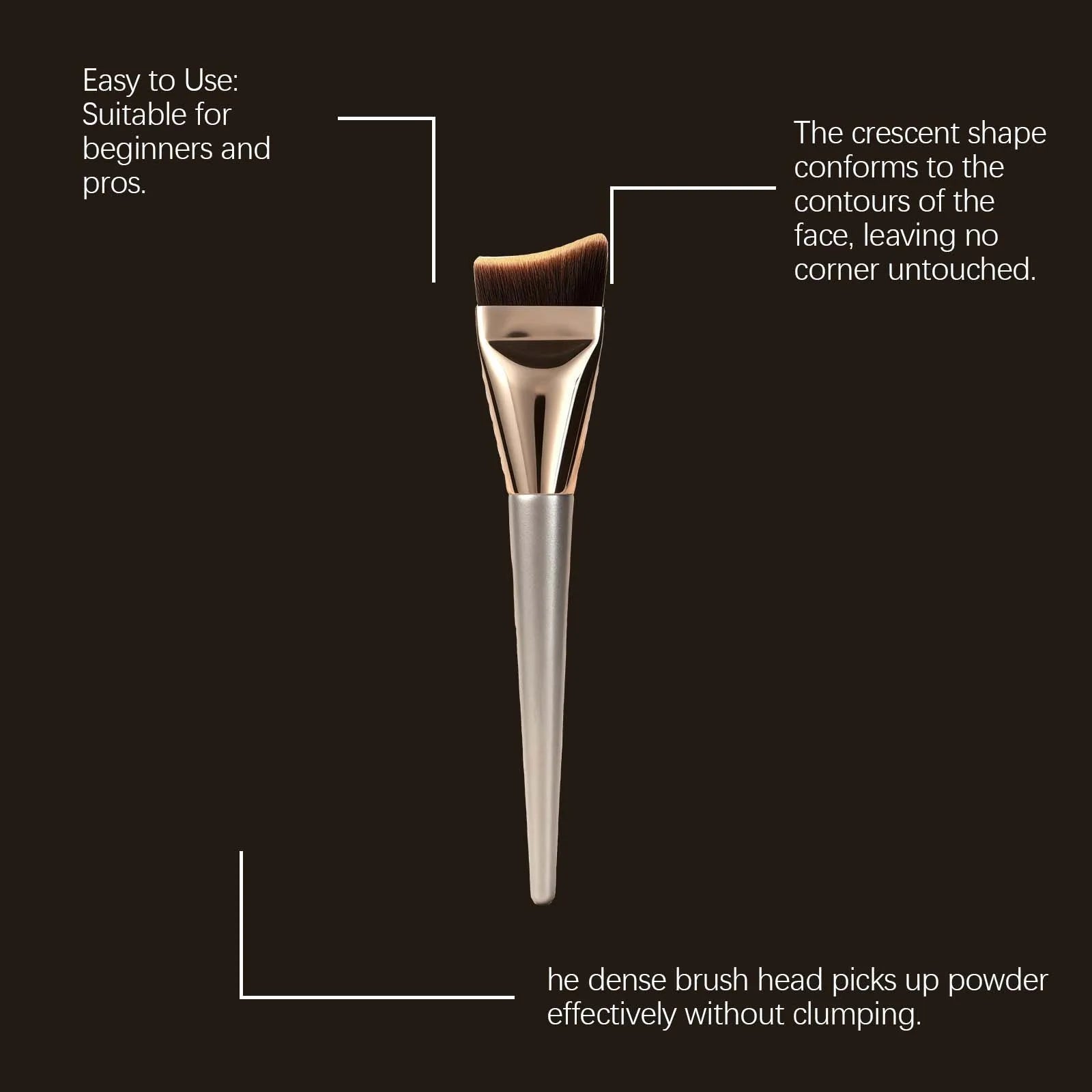 Even Coverage Flawless Base Soft Smooth Foundation Brush Easy Application High Powder Absorption Beauty Tool Flawless Makeup Zpaxo