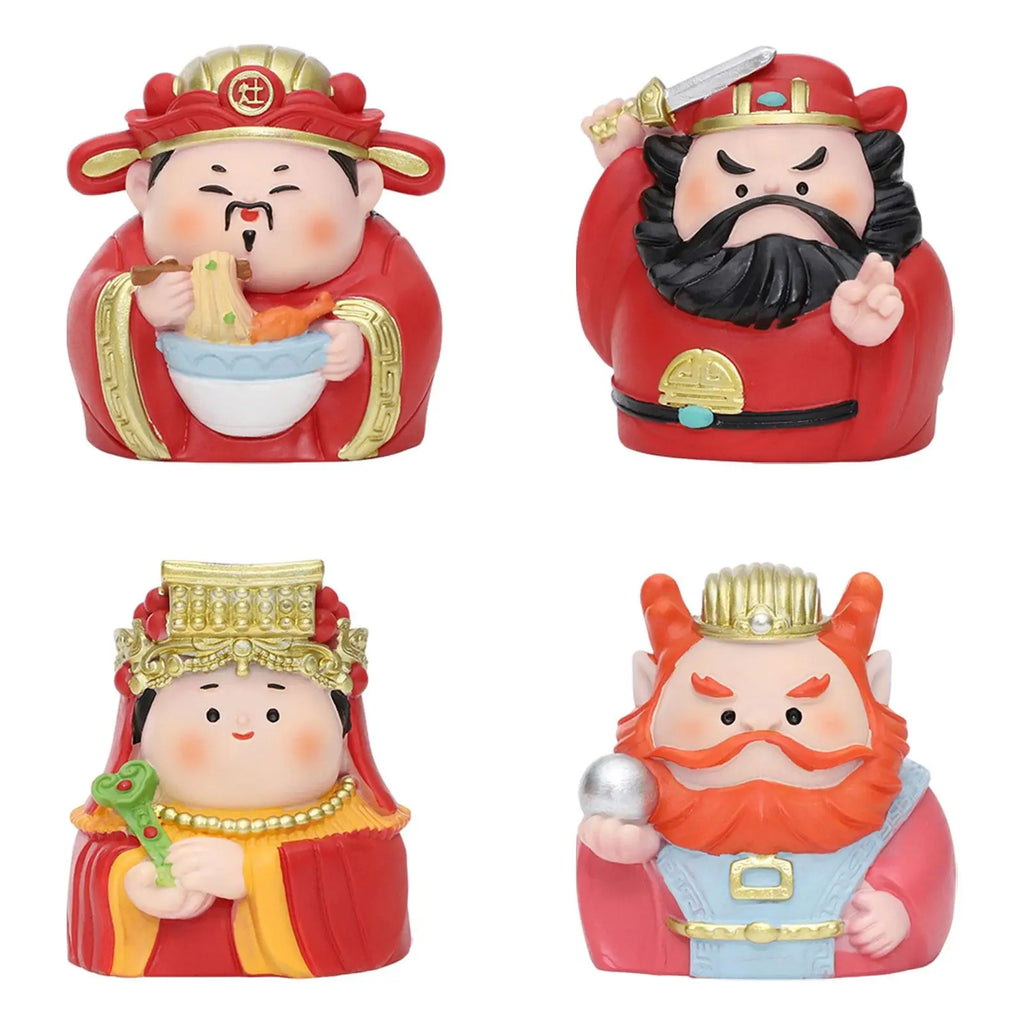 Resin Chinese Mythological Figurine Car Dashboard Ornament Fengshui Sculpture 2.3inch Tall for Bedroom Zpaxo