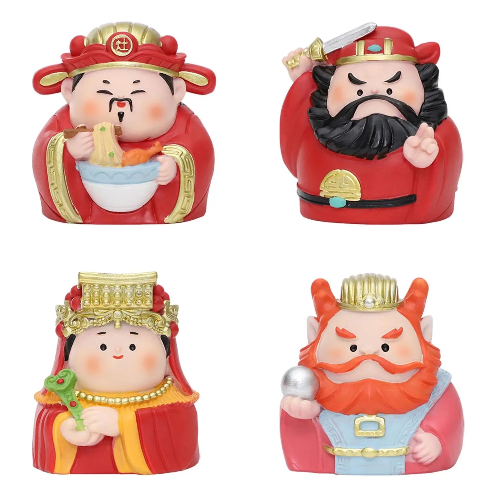Resin Chinese Mythological Figurine Car Dashboard Ornament Fengshui Sculpture 2.3inch Tall for Bedroom Zpaxo