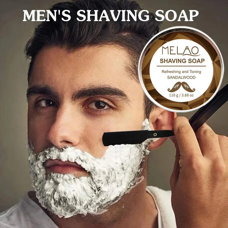 Men's Sandalwood Shaving Soap 110g – Aluminum Tin Beard Care Shaving Soap Zpaxo Default Title