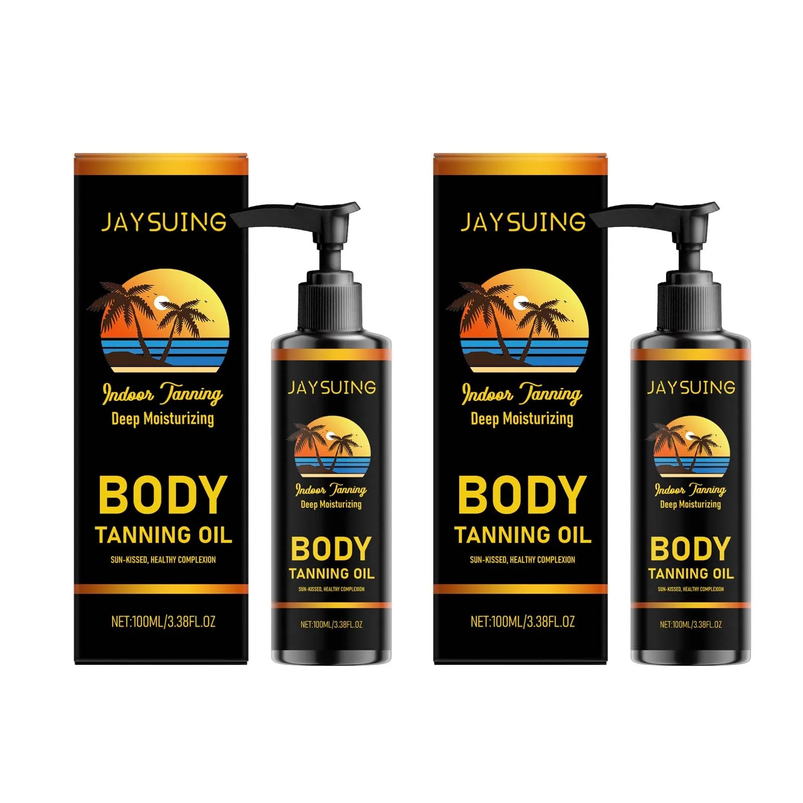 Jaysuing Moisturizing Body Tanning Oil – Self Tanner & Bronzer Self Tanning Oil Zpaxo 2 x 100ml Boxed