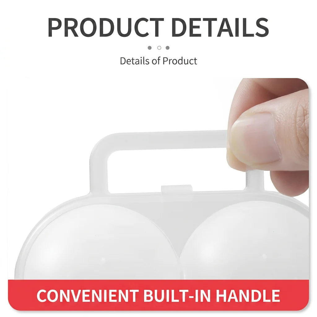 Portable 2-Egg Carrier Box – Shockproof Outdoor Egg Storage