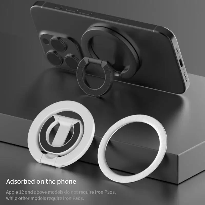 Double Sided Magnetic Phone Finger Ring Holder 360 Degree Rotation Mobile Phone Stand For Magsafe Magnet Bracket For iPhone 17 Zpaxo