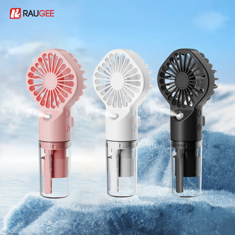 Portable Water Mist Fan Mini Handheld Spray USB Rechargeable
