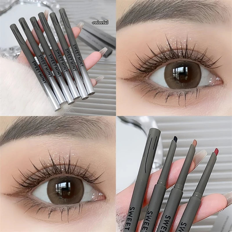 Silky Long-lasting Eye Liner Pencil Eyeliner Pen Natural Matte Wine Red Eyeliner Easy To Color Waterproof Eye Make Up Cosmetics Zpaxo