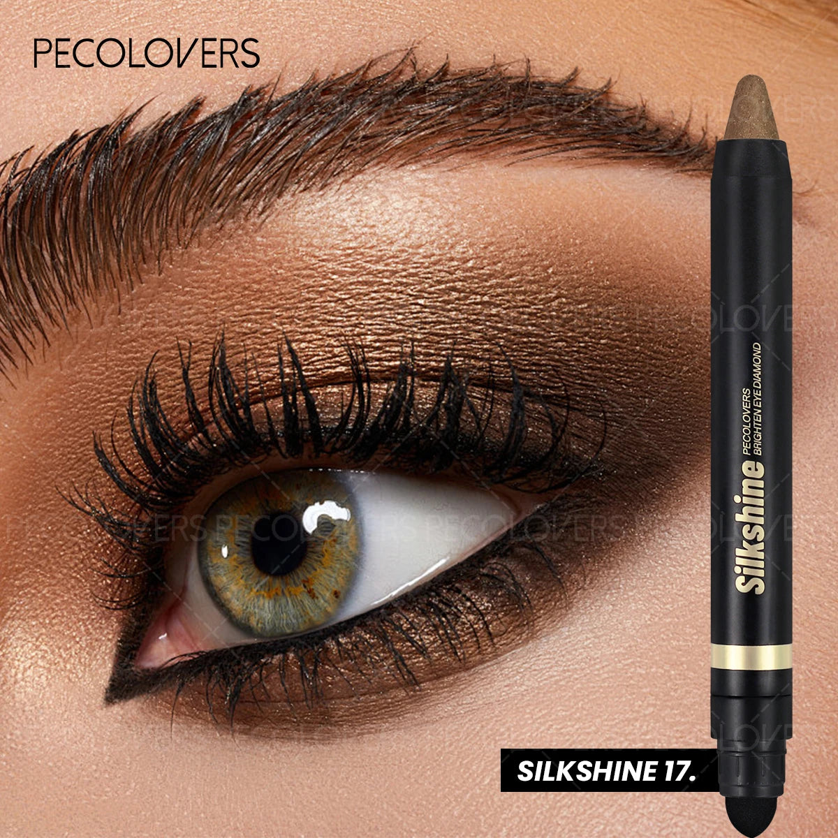 1PC Sparkling Blue Eyeshadow Stick, Waterproof & Long-Lasting Formula, Smooth Glitter Eyeshadow for Bold Stage Makeup Zpaxo 17