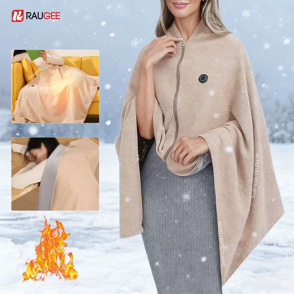 Heated Blanket USB Wearable Electric Portable Warmer Shoulder Heating