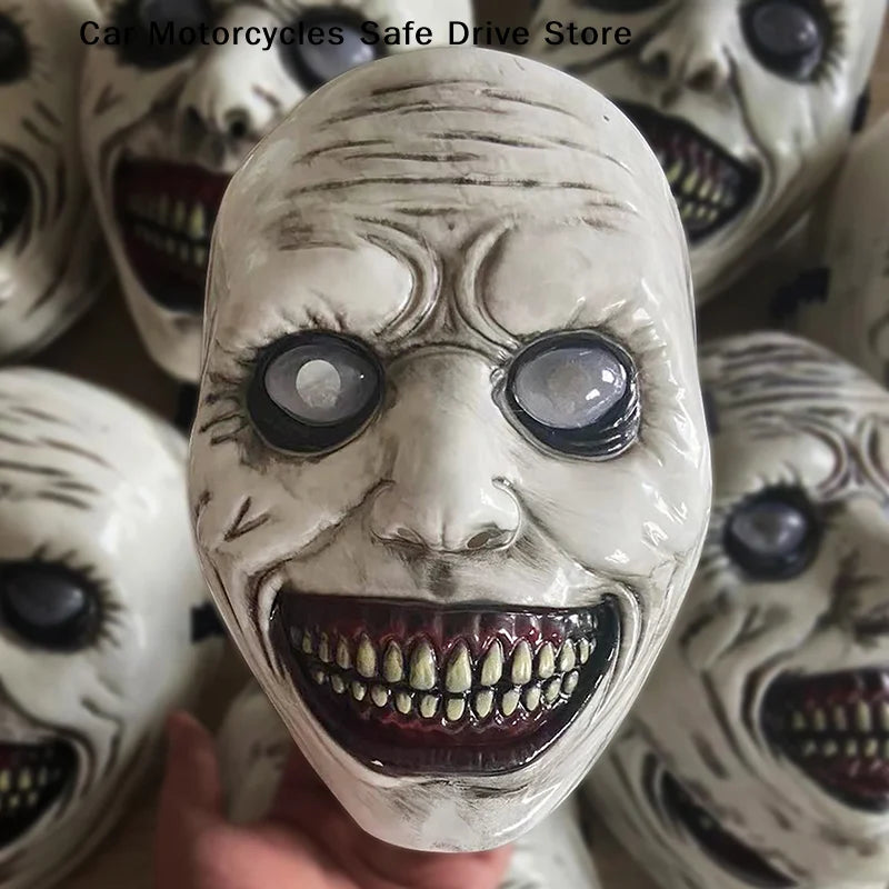 MTerror Exorcist Smiling Plastic Mask Cosplay Creepy Demon Ghost Face