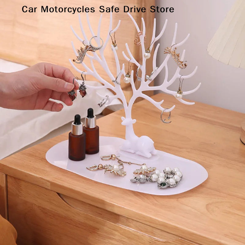 Plastic Jewelry Rack Tree Shaped Earrings Necklace Bracelet Ring