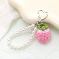 Handmade Knitted Fruit Keychain Fresh Cute Cartoon Crochet Fruit Key Chain Watermelon Kiwifruit Weaved Keyring Zpaxo Style6
