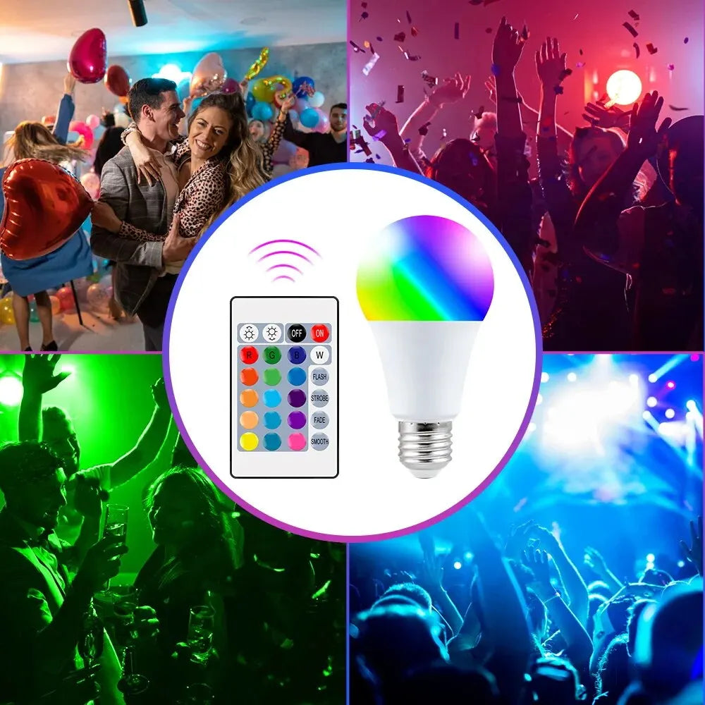 1- 16 Colors RGB Bulbs LED Multi-color E27 Household Lighting
