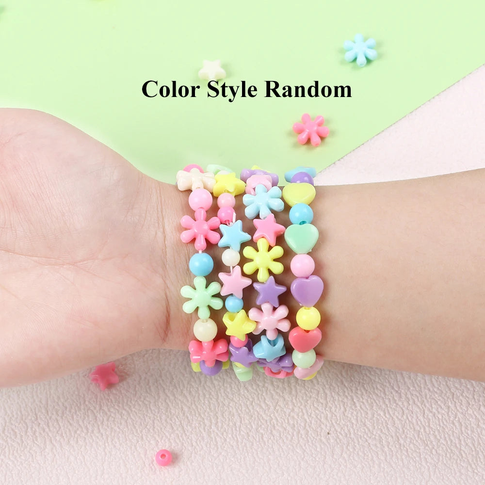 5/10/20Pcs Multicolor Random Bracelets DIY Beaded Bracelets Jewelry for Kids Birthday Party Favor Christmas Children Gifts Zpaxo 20Pcs Random Style
