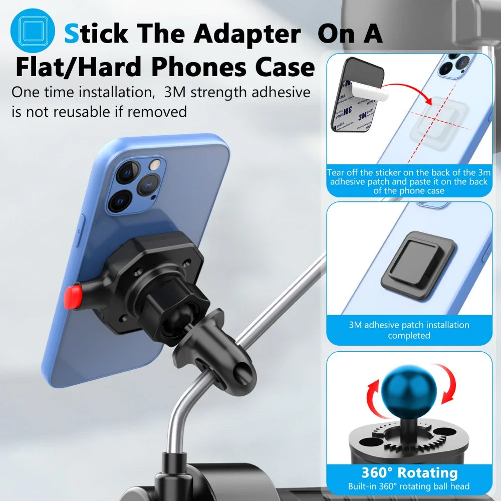 Universal Motorcycle Phone Mount – 10-14mm Mirror Bar Holder Motorcycle Phone Mount Zpaxo