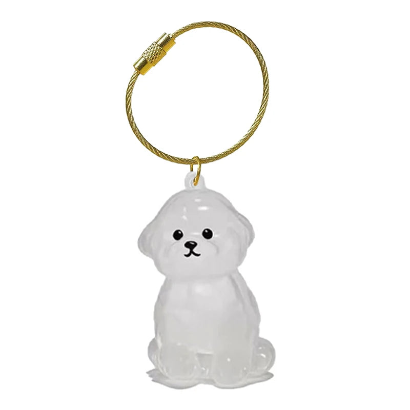 1Pcs Clear Puppy Hair Memorial Keepsake Capsule Pet's Dog Fur Container DIY Pendant Keychain Decor Pet Lovers Home Display Gifts Zpaxo