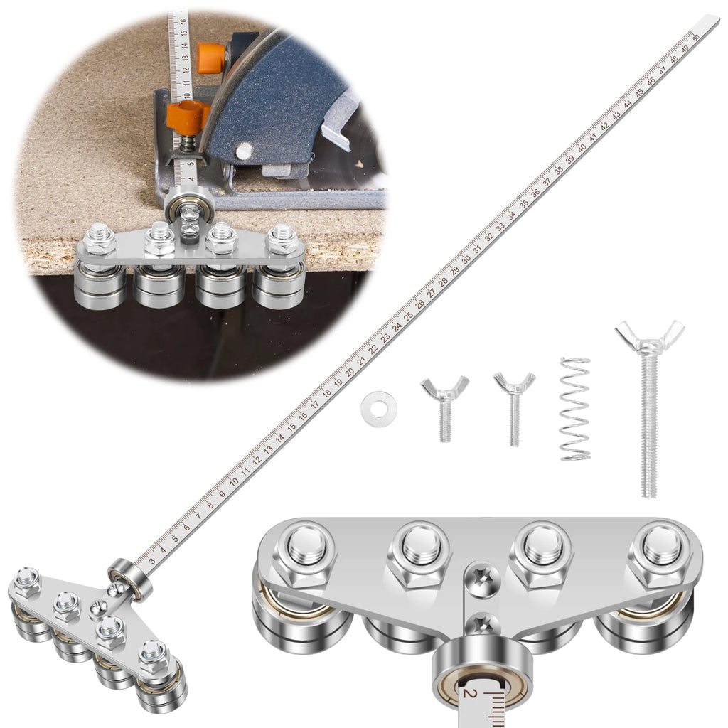 21inch Positioning Calipers Stainless Steel Precision Cutting Guide for Circular Saws for Precise Measurements & Easy Wood Cutti Zpaxo