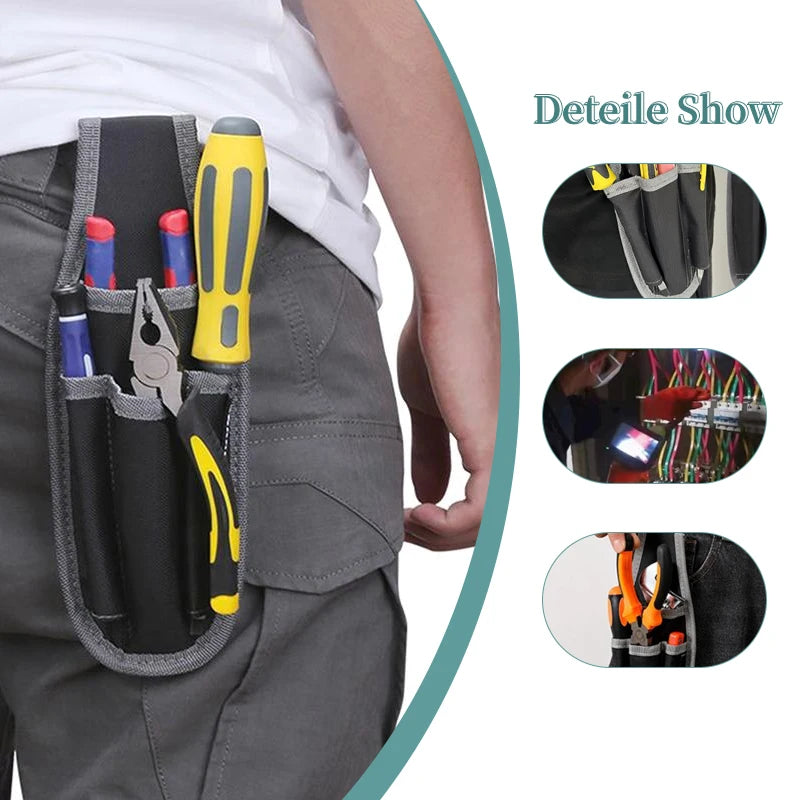Electrician Pocket Storage Bag Multifunctional Tool Waist Bag Portable Tool Bag Screwdriver Kit Holder Maintenance Tool Pouch Zpaxo